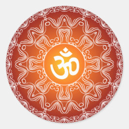 Dekoratives Om Design Runder Aufkleber