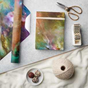 Dekoratives Orion Nebula Galaxy Space Foto Geschenkpapier