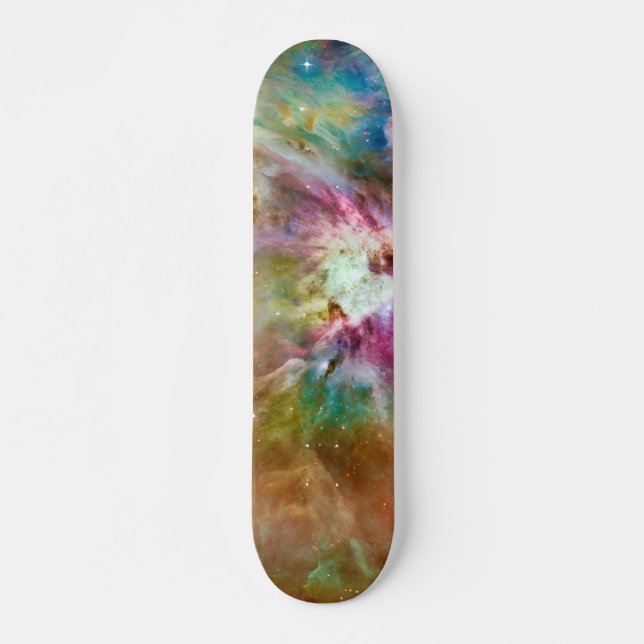 Dekoratives Orion Nebula Galaxy Space Foto Skateboard (Vorne)