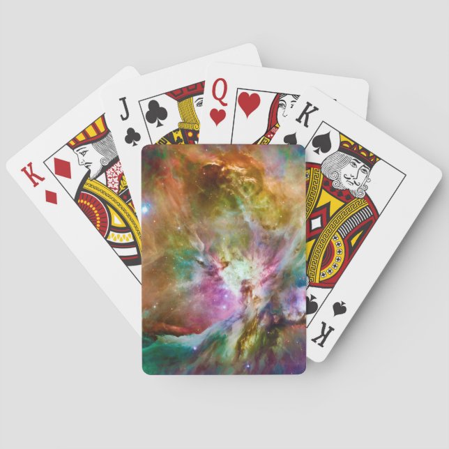 Dekoratives Orion Nebula Galaxy Space Foto Spielkarten (Rückseite)