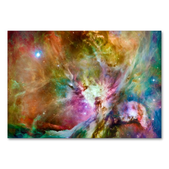 Dekoratives Orion Nebula Galaxy Space Foto Tischnummer (Vorderseite)