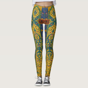 Dekoratives persisches aufwendiges Blumenmuster Leggings