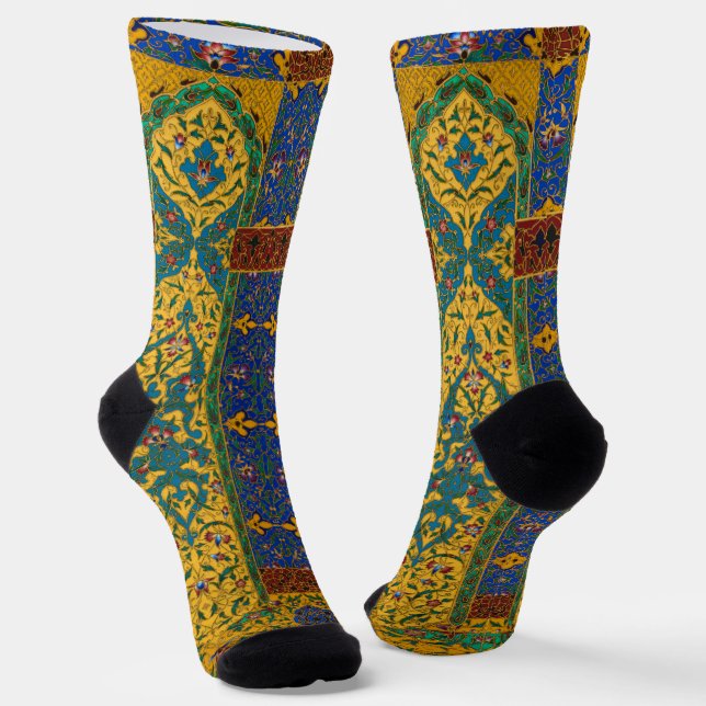Dekoratives persisches kompliziertes Blumenmuster Socken (Gewinkelt)