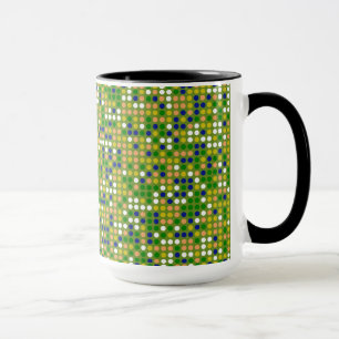 Dekoratives Polka Dot Mosaic Muster #2 Tasse