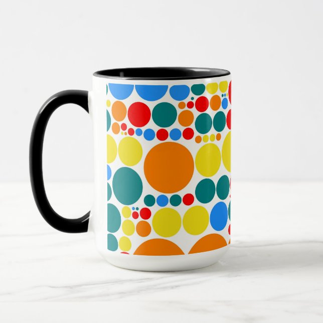 Dekoratives Polka Dot Mosaic Muster Tasse (Links)