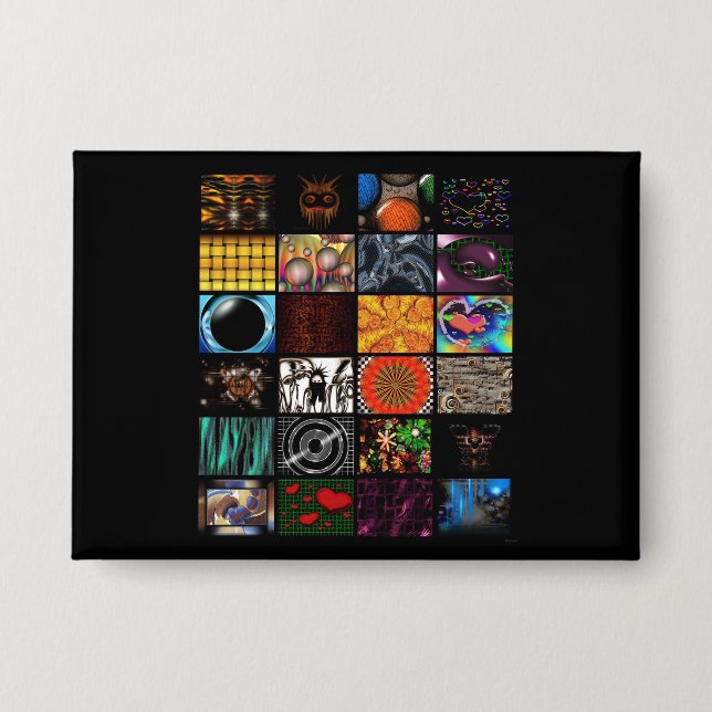 Dekoratives Pop-Art-Muster  Button (Vorderseite)