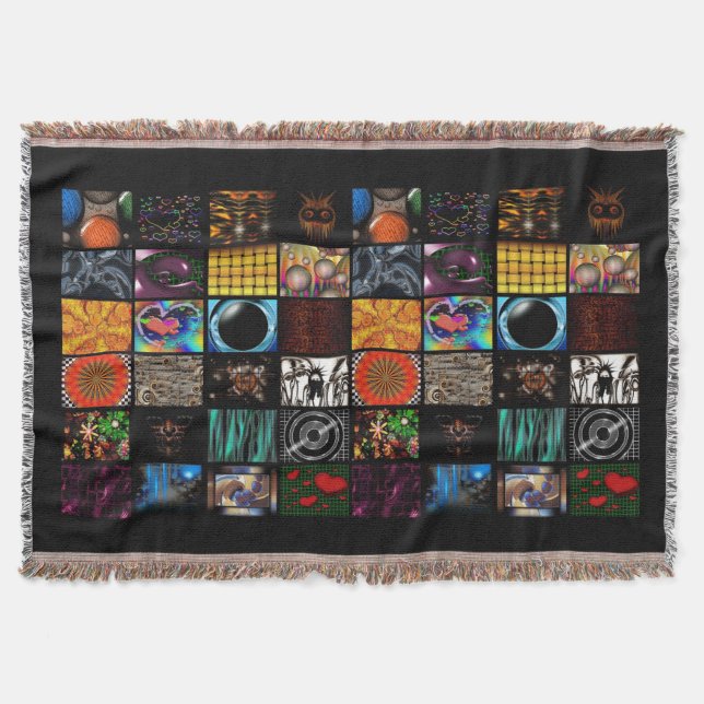 Dekoratives Pop-Art-Muster  Decke (Vorderseite)