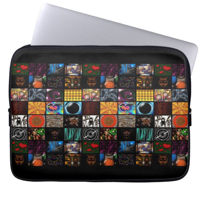 Dekoratives Pop-Art-Muster  Laptopschutzhülle (Vorderseite)