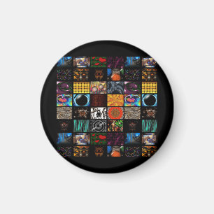 Dekoratives Pop-Art-Muster Magnet
