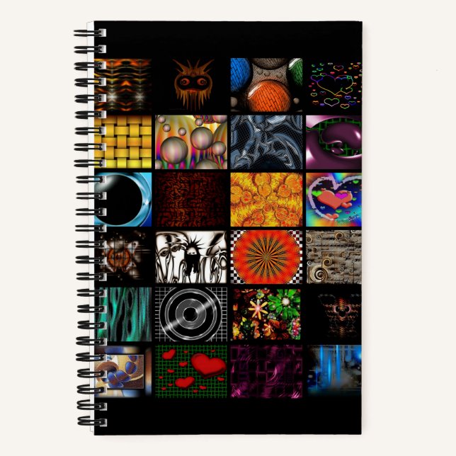 Dekoratives Pop-Art-Muster  Notizbuch (Vorderseite)
