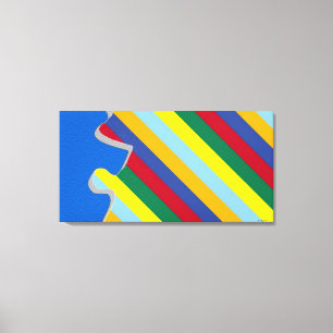Dekoratives Puzzle Piece Abstrakter Pop Kunst, Dic Leinwanddruck