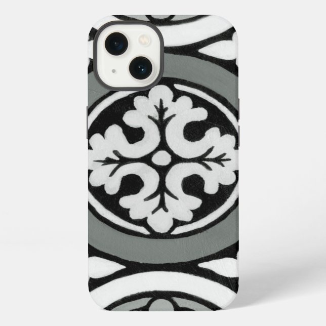 Dekoratives Renaissance Rosette Tile Design iPhone Hülle (Rückseite)