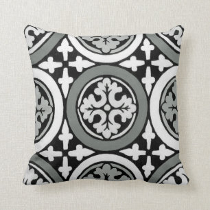 Dekoratives Renaissance Rosette Tile Design Kissen