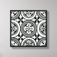 Dekoratives Renaissance Rosette Tile Design