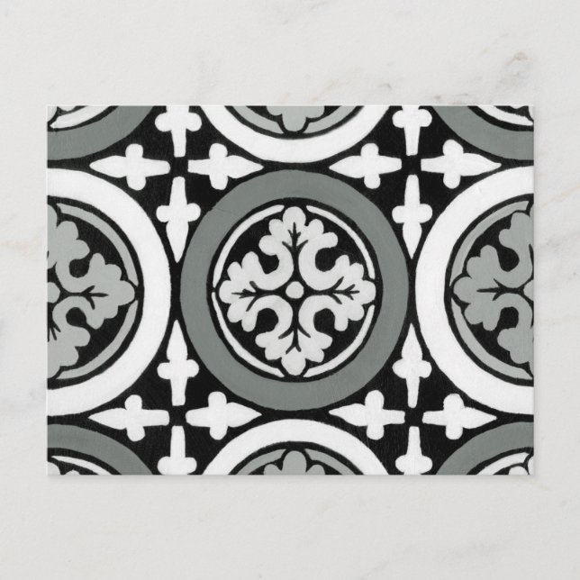 Dekoratives Renaissance Rosette Tile Design Postkarte (Vorderseite)