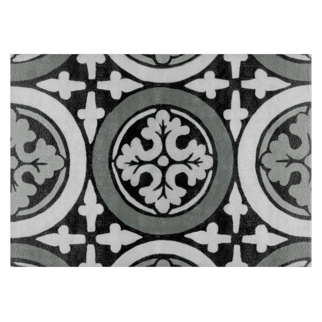 Dekoratives Renaissance Rosette Tile Design Schneidebrett (Vorderseite)