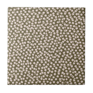 Dekoratives Retro-japanisches Blumenmuster Fliese