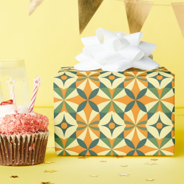 Dekoratives retro nahtloses Muster Geschenkpapier (Geburtstagsparty)