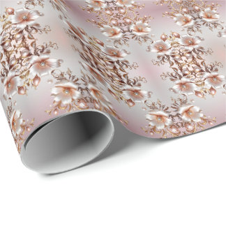 Dekoratives rosa Blumenverpackungspapier Geschenkpapier