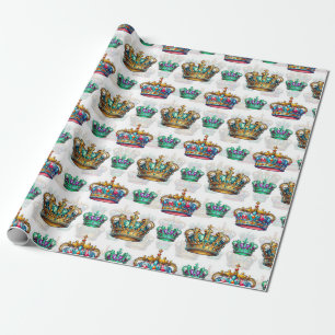 Dekoratives Royal Crown Pattern Geschenkpapier
