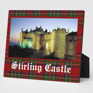 Dekoratives Schild mit Stirling Castle für den Cou Fotoplatte