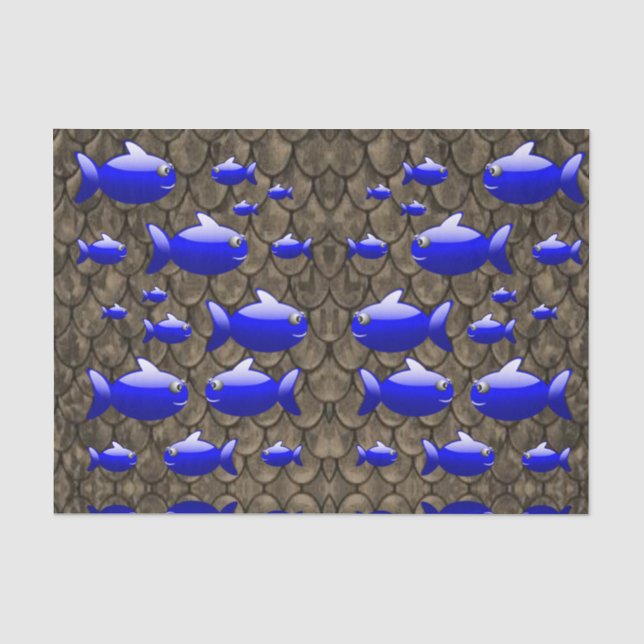Dekoratives Seidenpapier Fisch (Vorderseite)