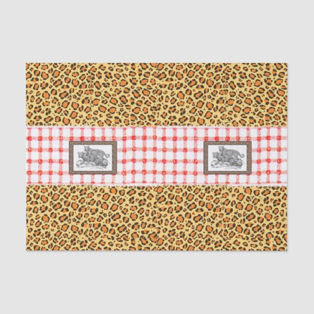 Dekoratives Seidenpapier Leopard (Vorderseite)