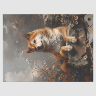 Dekoratives Shiba-Inu-Decoupage Seidenpapier