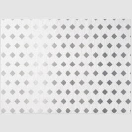Dekoratives Silbergrau-weißes Diamantmuster Seidenpapier