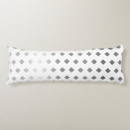 Dekoratives Silbergrau-weißes Diamantmuster Seitenschläferkissen