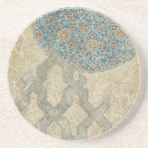 Dekoratives silbernes Tapisserie-Blumengesteck Getränkeuntersetzer