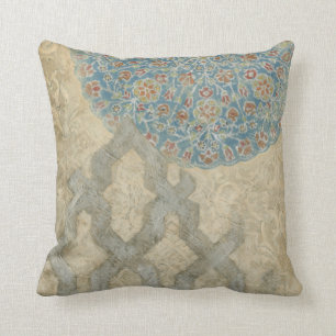 Dekoratives silbernes Tapisserie-Blumengesteck Kissen
