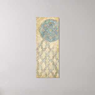 Dekoratives silbernes Tapisserie-Blumengesteck Leinwanddruck