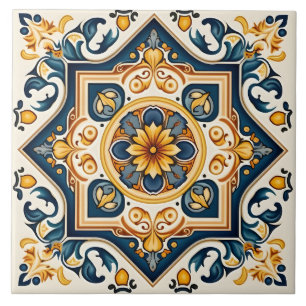 Dekoratives Spanisches Mittelmeer Fliese
