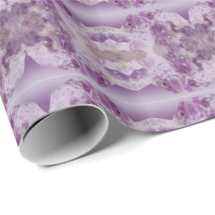 Dekoratives Spiegelmuster Amethyst Violet Quarz Geschenkpapier