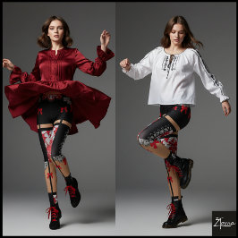 Dekoratives Spitzenschleifen-Wiederholungsblockmus Leggings