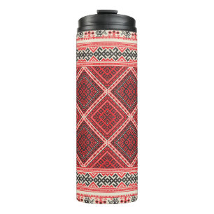 Dekoratives, traditionell inspiriert Wiederholmust Thermosbecher