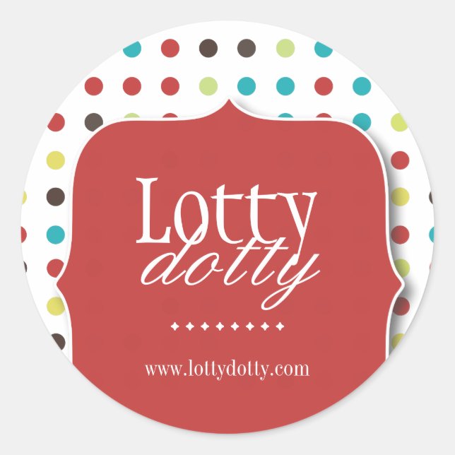 Dekoratives und wunderliches Polk ein Runder Aufkleber (Vorderseite)