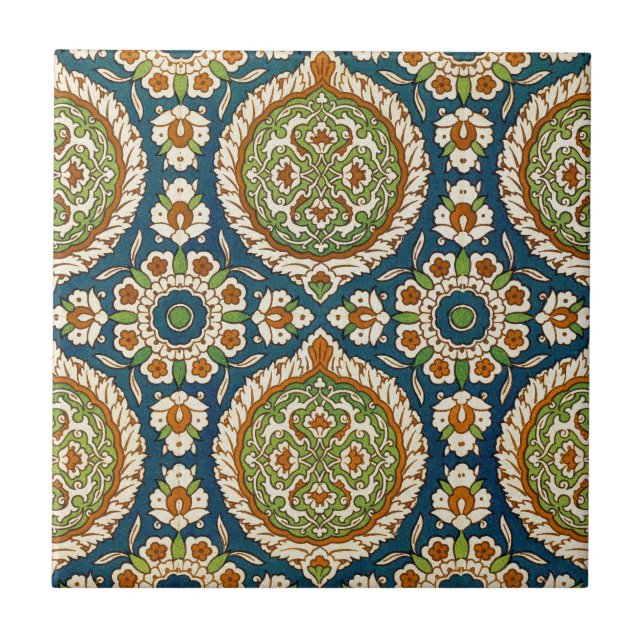 Dekoratives Vintages arabisches Muster Fliese (Vorderseite)