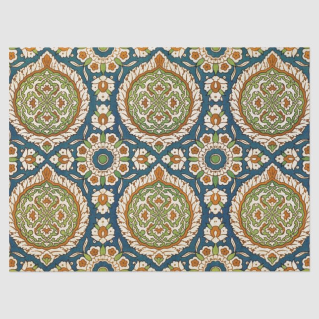 Dekoratives Vintages arabisches Muster Seidenpapier (Vorderseite)