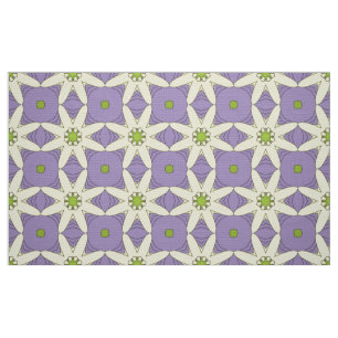Dekoratives violettes geometrisches Muster Stoff