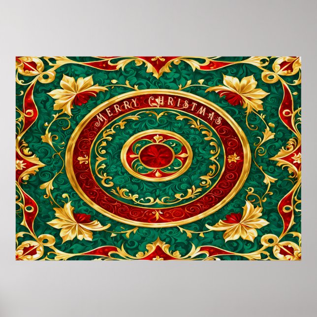 Dekoratives Weihnachtsgebäck Poster (Vorne)