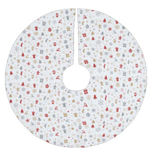 Dekoratives Weihnachtsmuster Polyester Weihnachtsbaumdecke