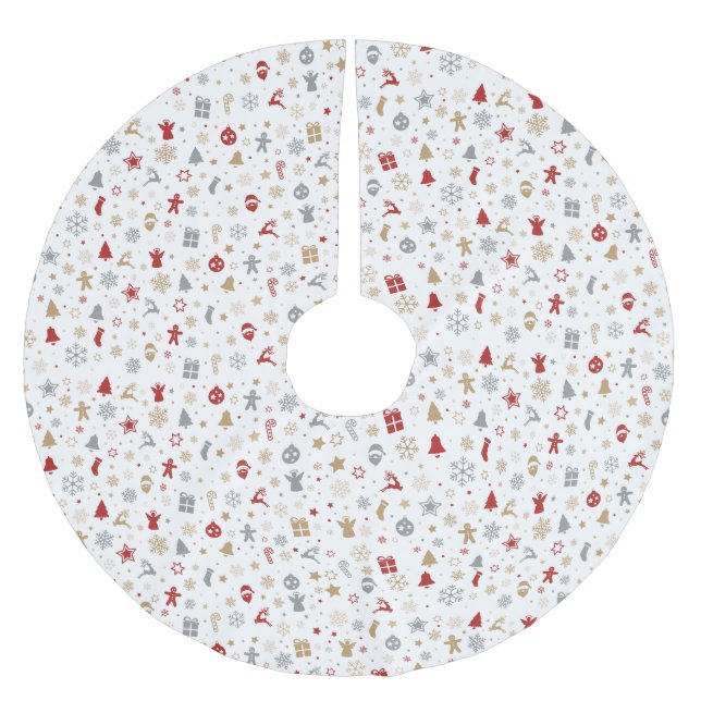 Dekoratives Weihnachtsmuster Polyester Weihnachtsbaumdecke (Vorderseite)