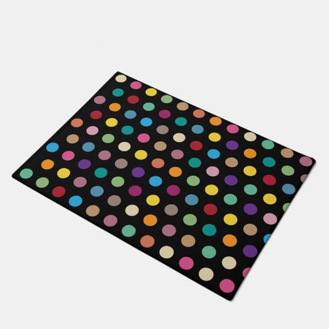 Dekorator Polka Dot Pattern Fußmatte (Schrägansicht)
