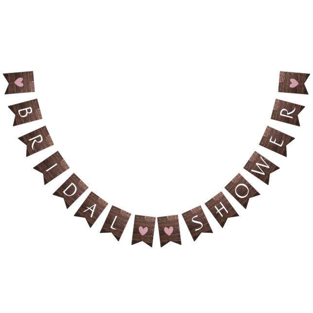 Dekorbanner für rustikal-braunes Brautparty Wimpelkette (Alle)
