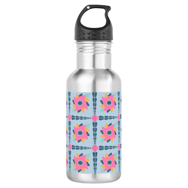 Dekorfarbene Fliese Edelstahlflasche (Vorderseite)