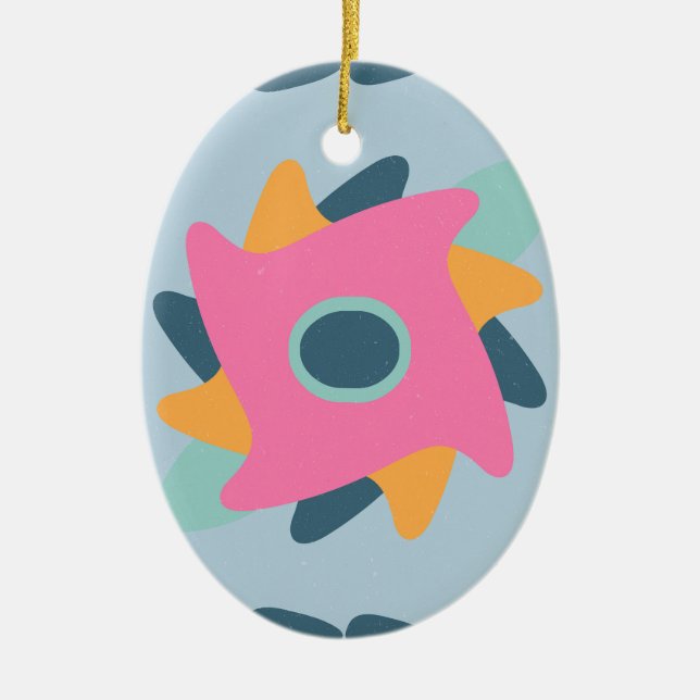 Dekorfarbene Fliese Keramik Ornament (Vorne)