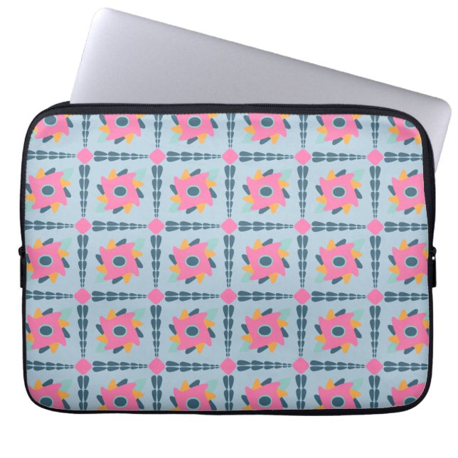 Dekorfarbene Fliese Laptopschutzhülle (Vorderseite)