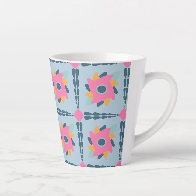 Dekorfarbene Fliese Milchtasse (Rechts)